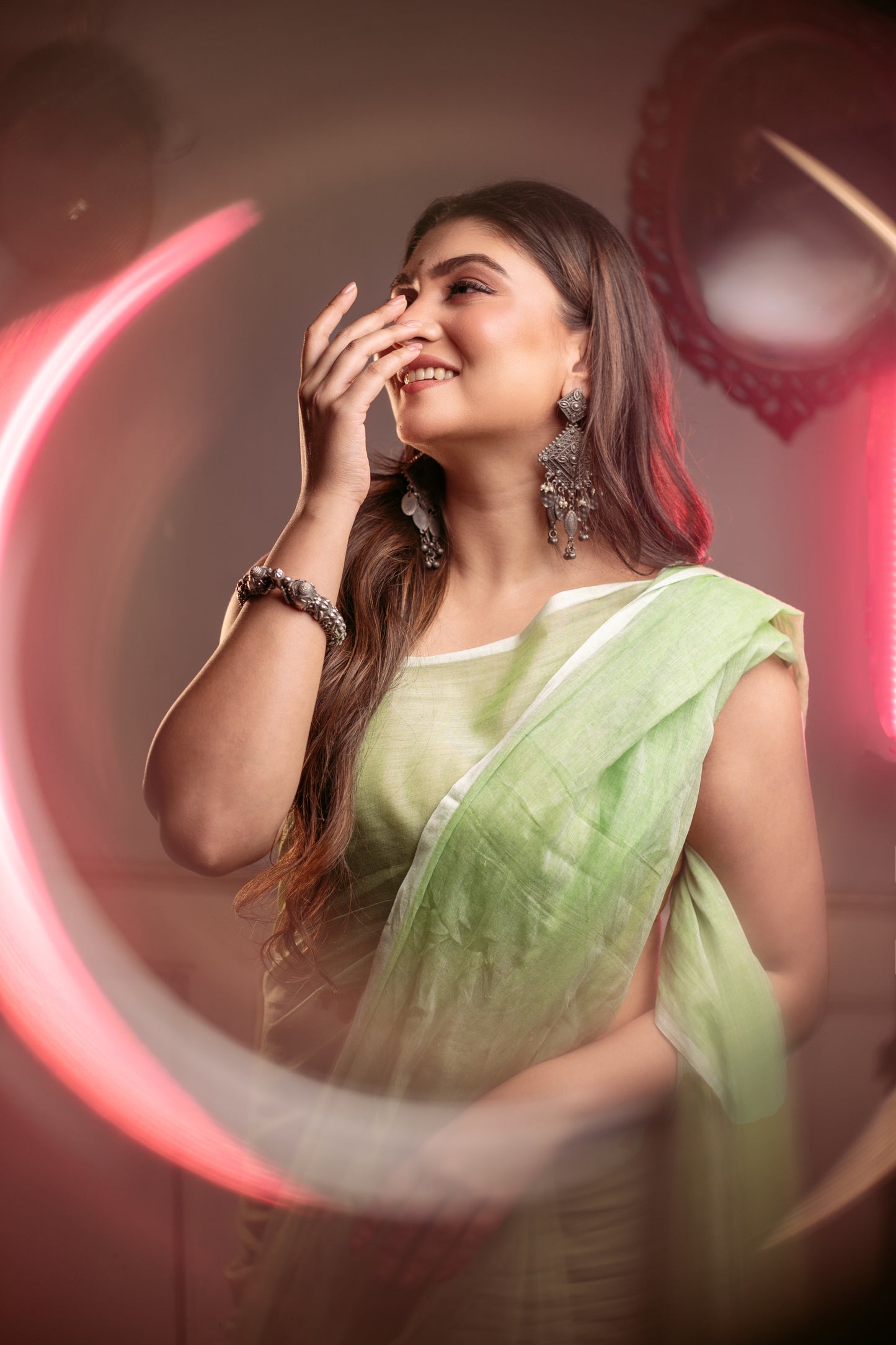 Sutayan Green Pure Mul Cotton Saree